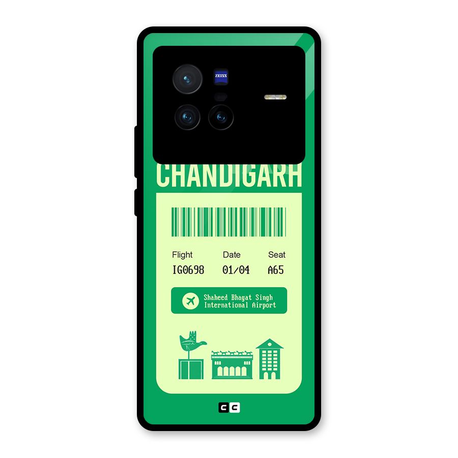 Chandigarh Boarding Pass Glass Back Case for Vivo X80