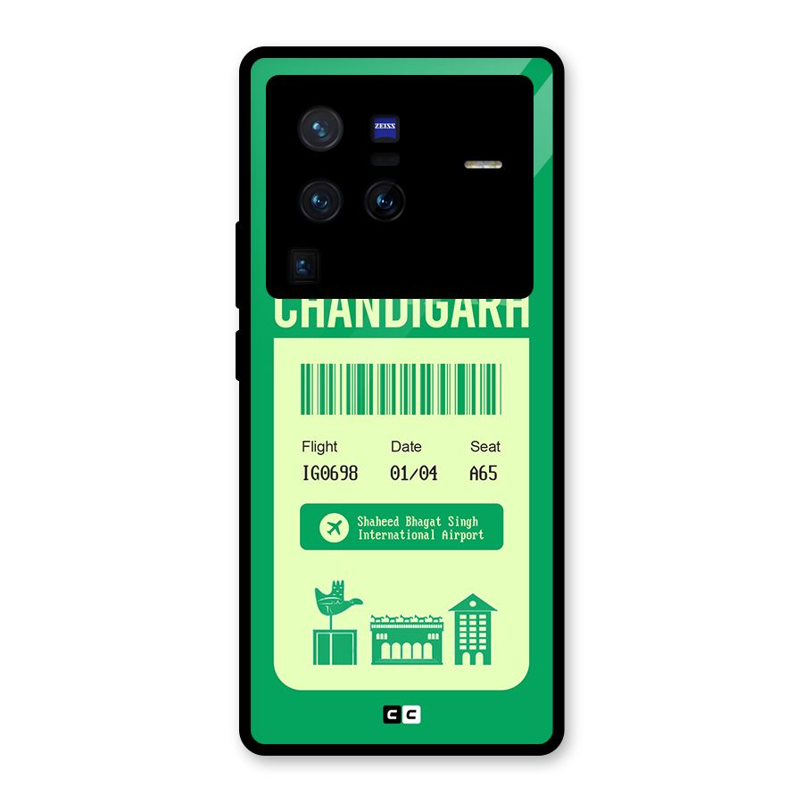 Chandigarh Boarding Pass Glass Back Case for Vivo X80 Pro