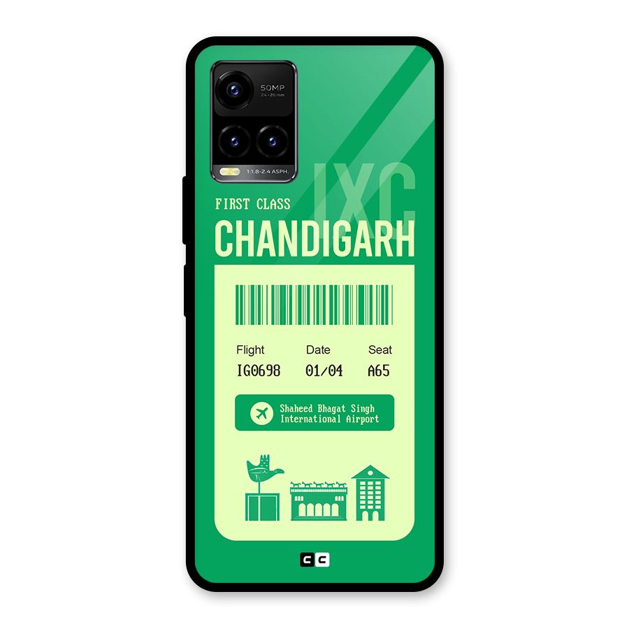 Chandigarh Boarding Pass Glass Back Case for Vivo Y21T
