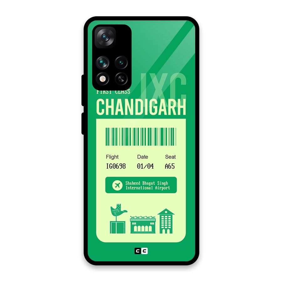 Chandigarh Boarding Pass Glass Back Case for Xiaomi 11i HyperCharge 5G