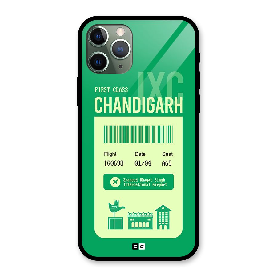 Chandigarh Boarding Pass Glass Back Case for iPhone 11 Pro