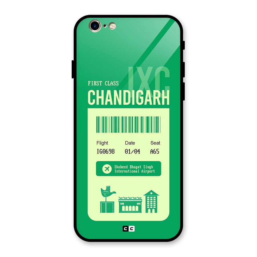 Chandigarh Boarding Pass Glass Back Case for iPhone 6 6S