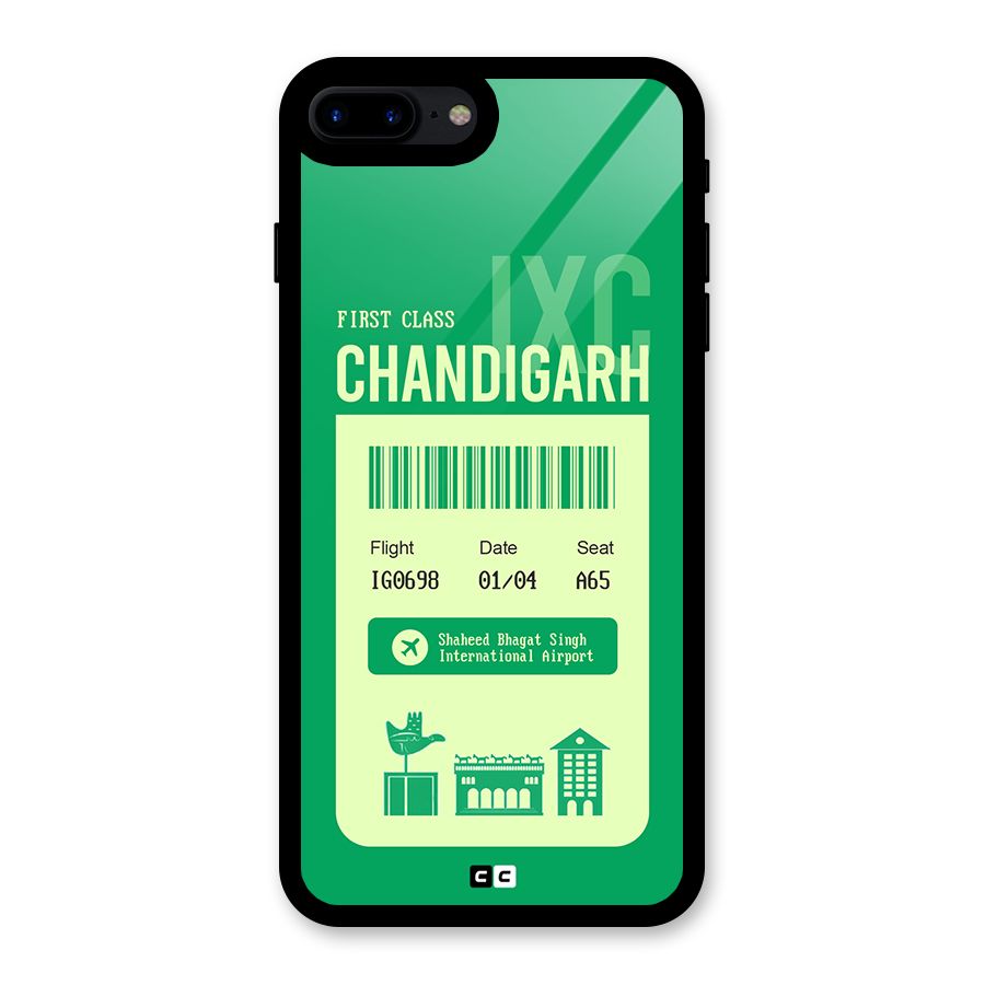 Chandigarh Boarding Pass Glass Back Case for iPhone 8 Plus