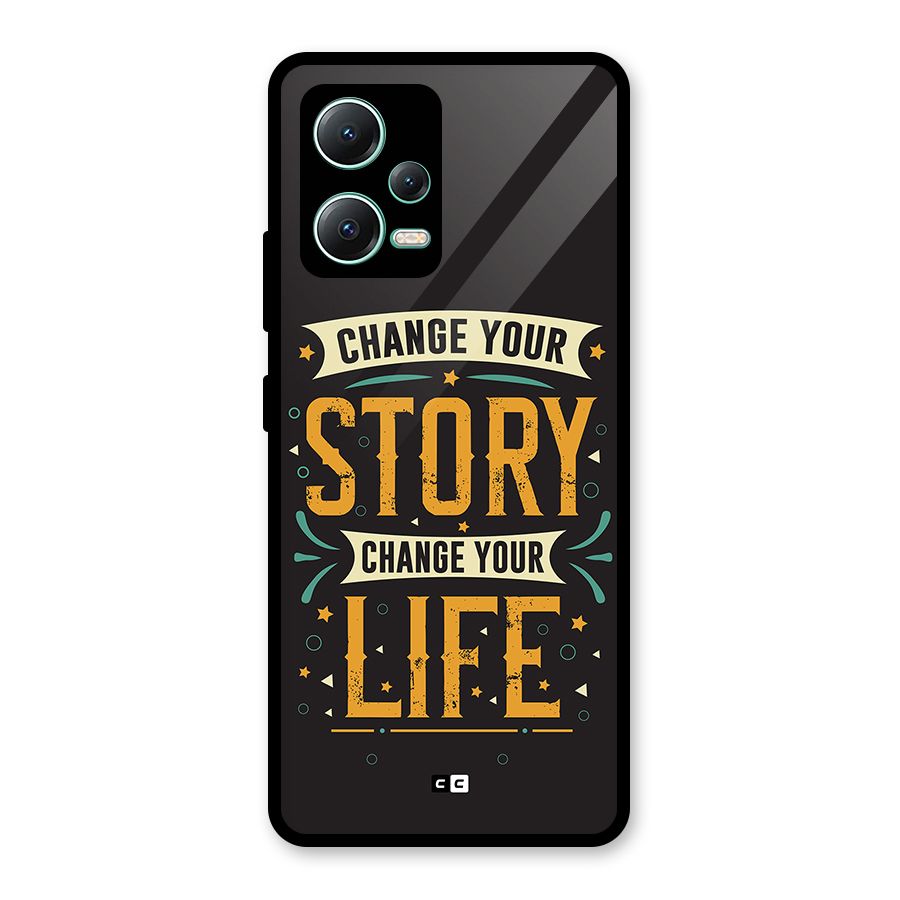 Change Your Life Glass Back Case for Redmi Note 12 5G