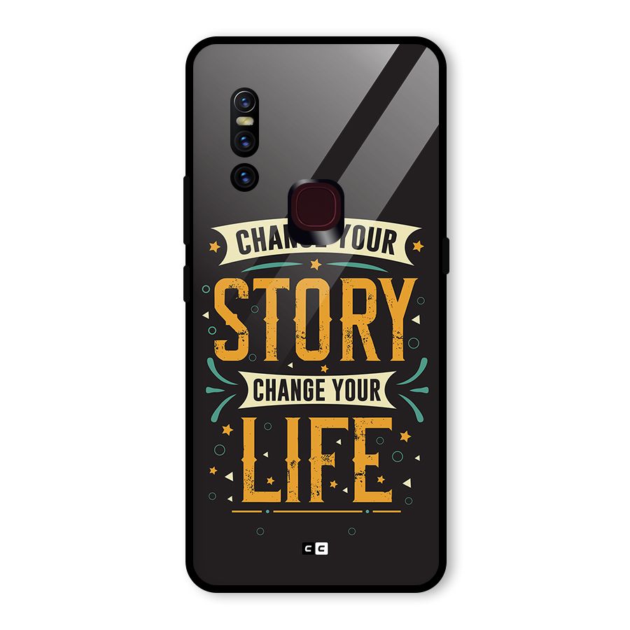 Change Your Life Glass Back Case for Vivo V15