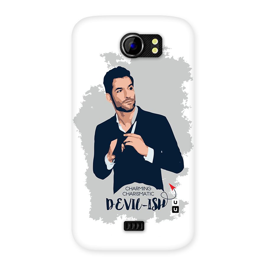 Charming Charismatic Lucifer Back Case for Micromax Canvas 2 A110