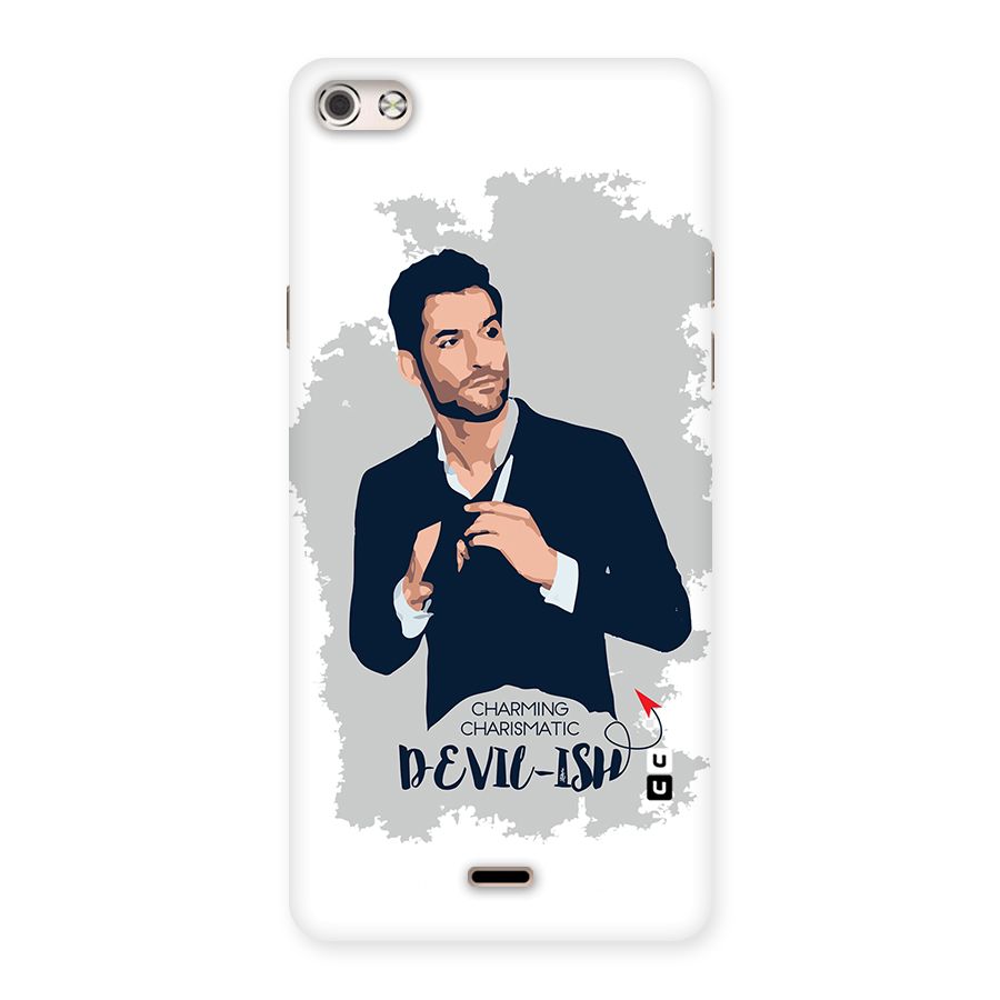 Charming Charismatic Lucifer Back Case for Micromax Canvas Silver 5
