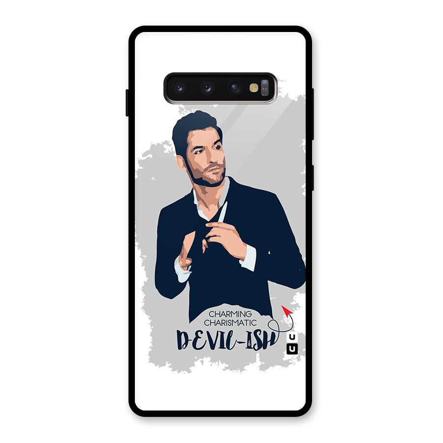 Charming Charismatic Lucifer Glass Back Case for Galaxy S10 Plus