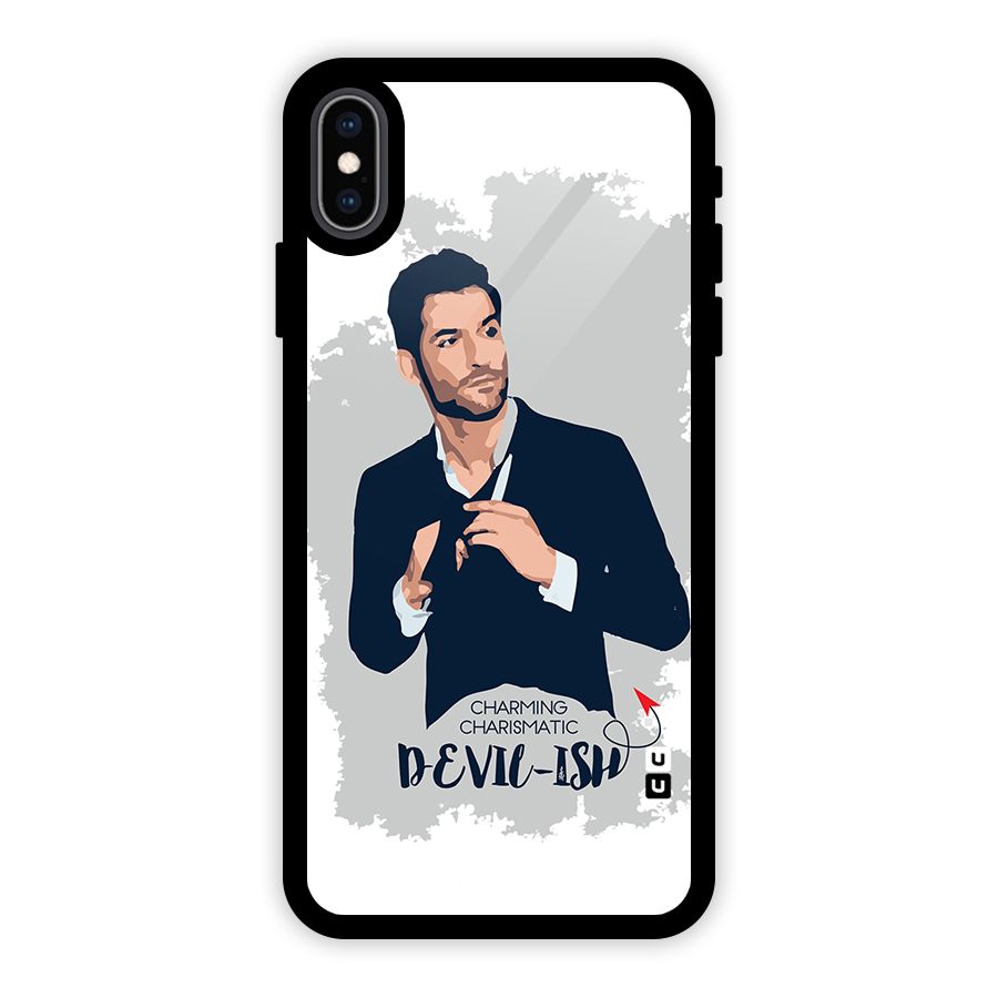 Charming Charismatic Lucifer Glass Back Case for iPhone XS Max
