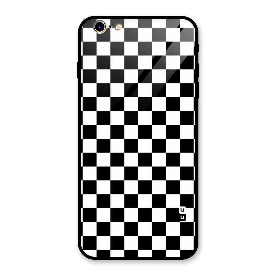 Checkerboard Glass Back Case for iPhone 6 Plus 6S Plus