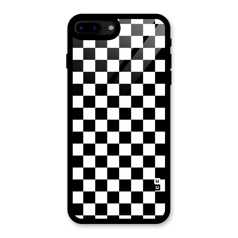 Checkerboard Glass Back Case for iPhone 7 Plus