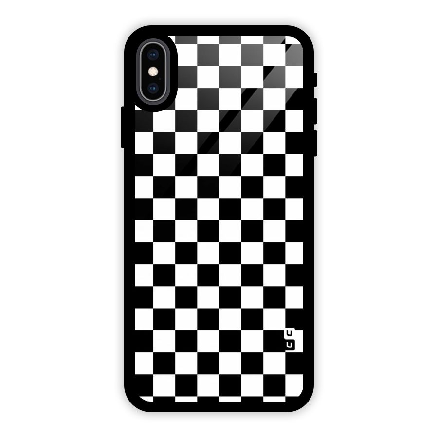 Checkerboard Glass Back Case for iPhone XS Max