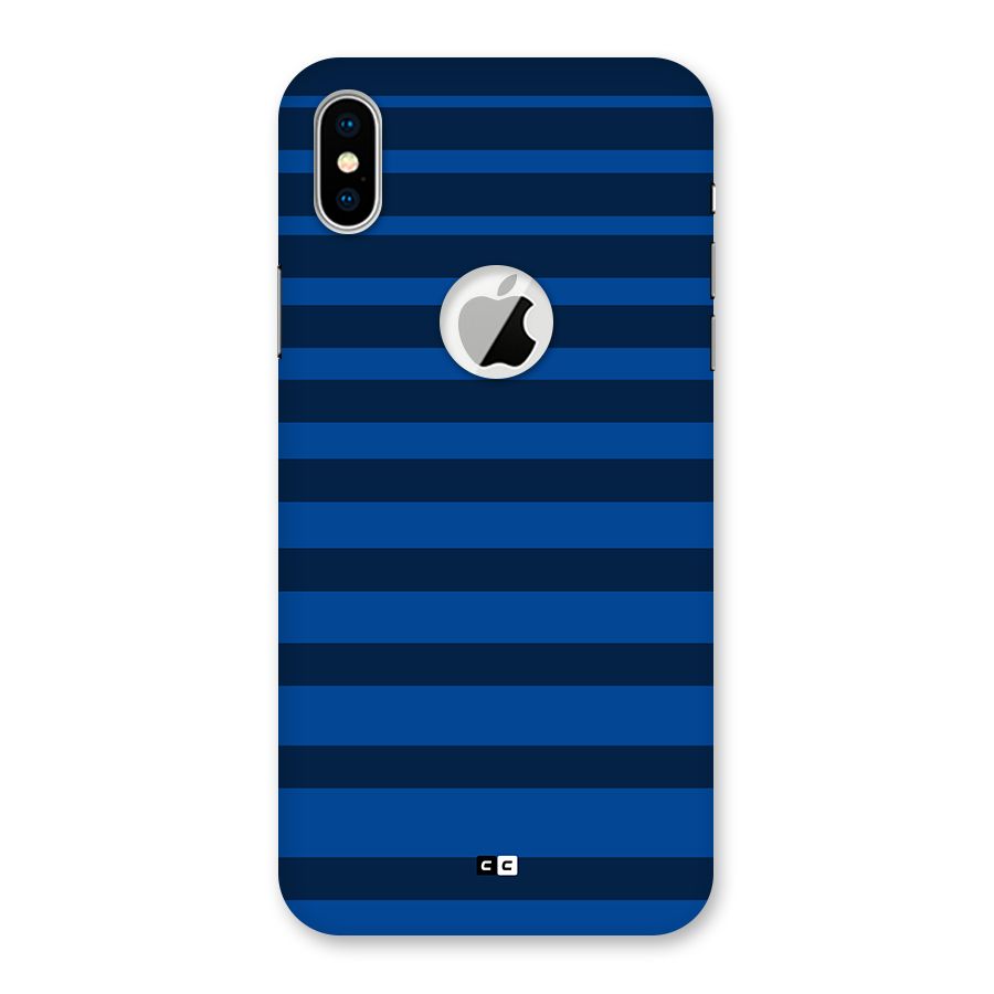 Chelsea Stripes Back Case for iPhone XS Logo Cut