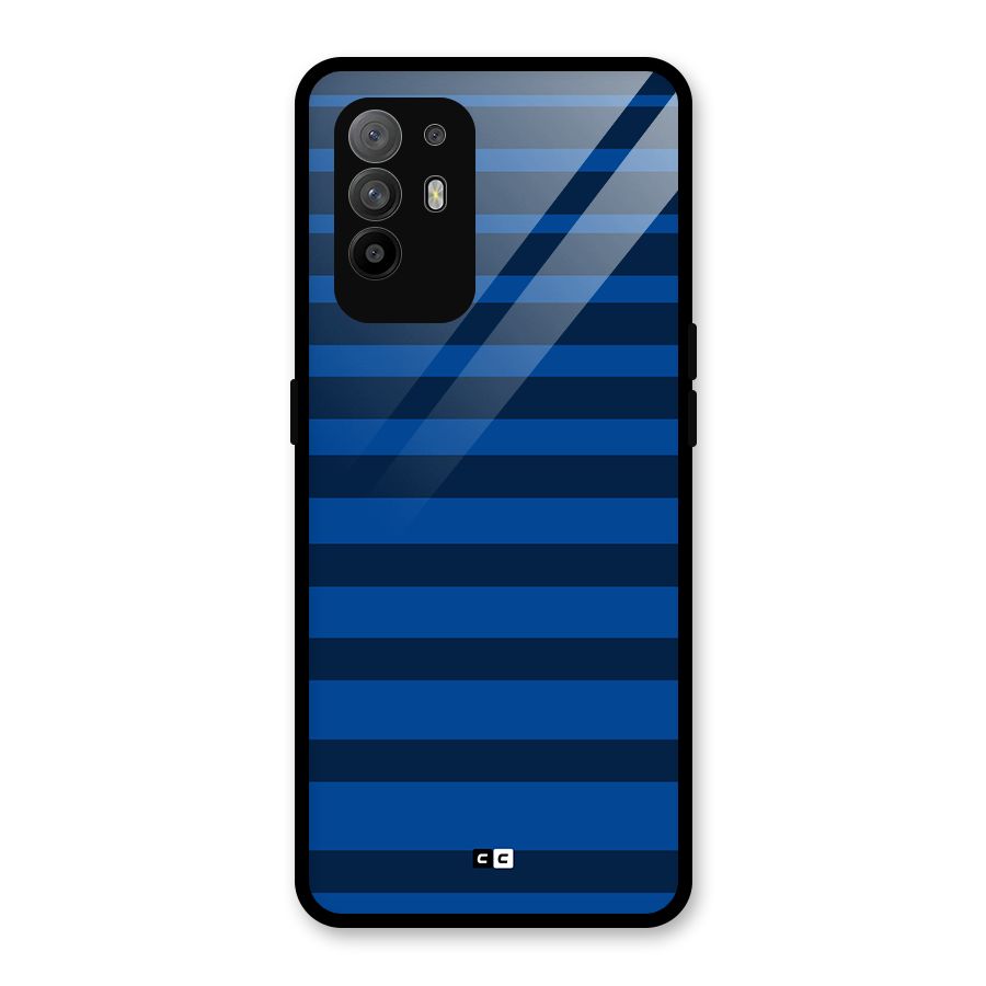 Chelsea Stripes Glass Back Case for Oppo F19 Pro Plus 5G