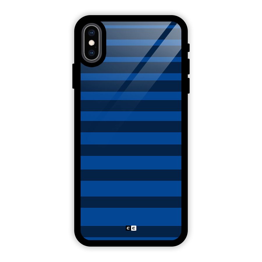 Chelsea Stripes Glass Back Case for iPhone XS Max