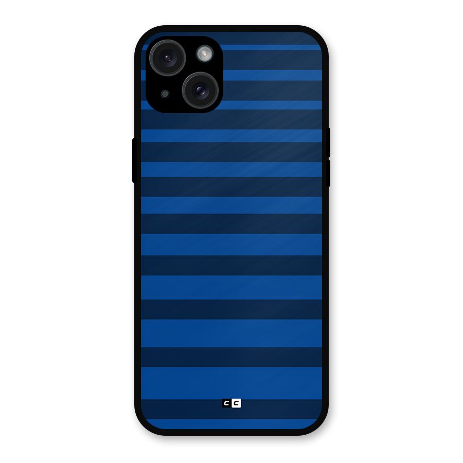 Chelsea Stripes Metal Back Case for iPhone 15 Plus