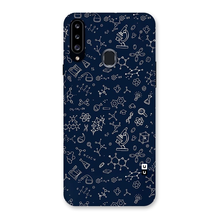 Chemistry Doodle Art Back Case for Samsung Galaxy A20s