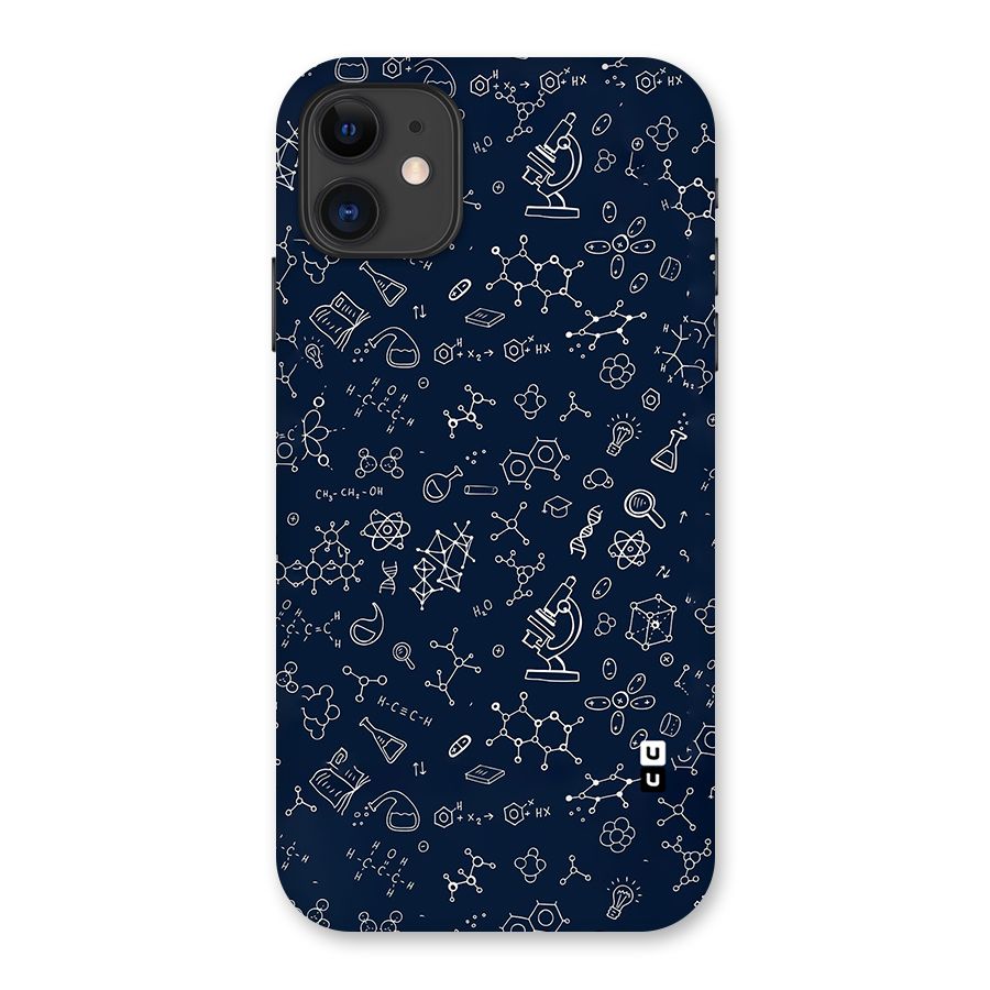 Chemistry Doodle Art Back Case for iPhone 11