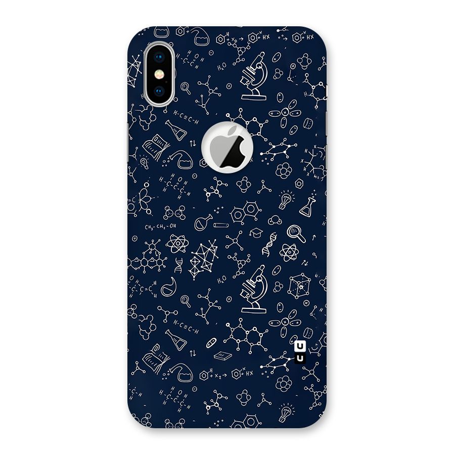 Chemistry Doodle Art Back Case for iPhone X Logo Cut
