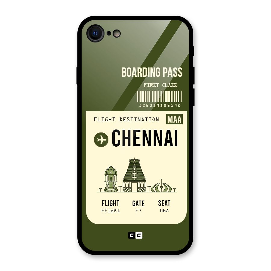 Chennai Boarding Pass Glass Back Case for iPhone 7