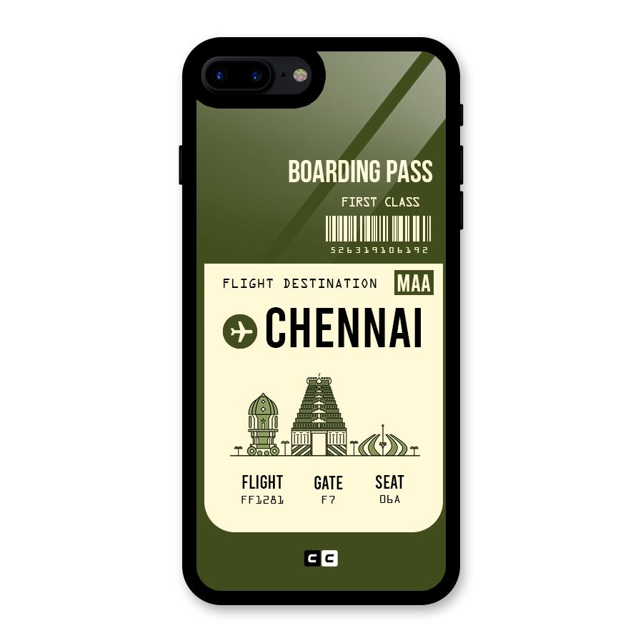 Chennai Boarding Pass Glass Back Case for iPhone 7 Plus