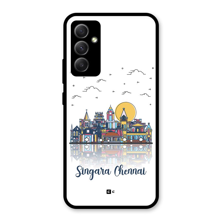 Chennai City Glass Back Case for Galaxy A34