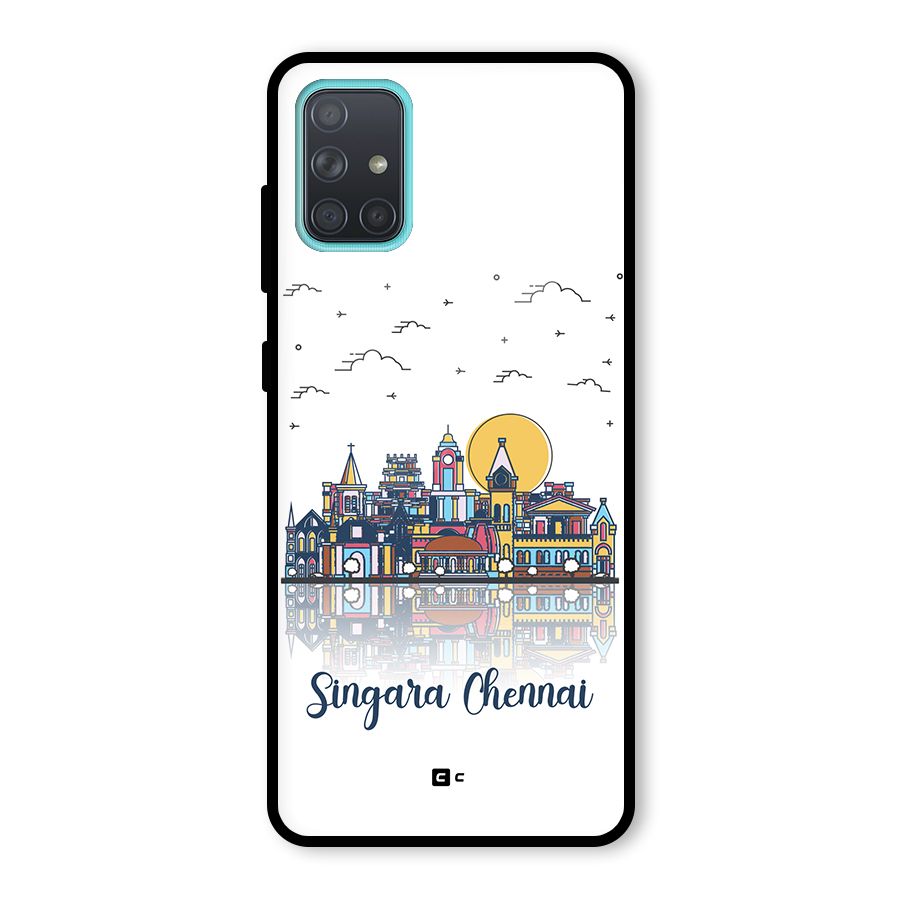 Chennai City Glass Back Case for Galaxy A71
