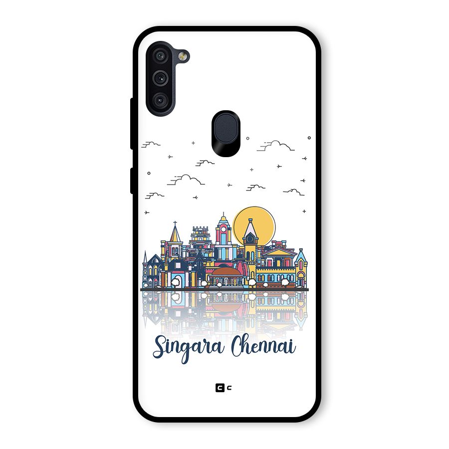 Chennai City Glass Back Case for Galaxy M11