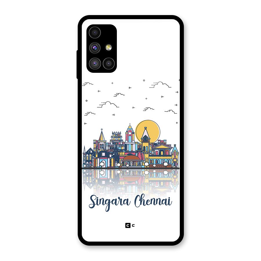 Chennai City Glass Back Case for Galaxy M51