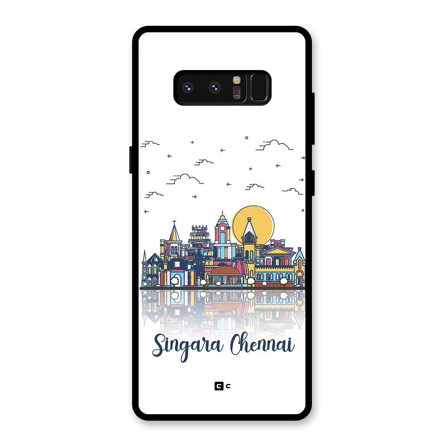 Chennai City Glass Back Case for Galaxy Note 8