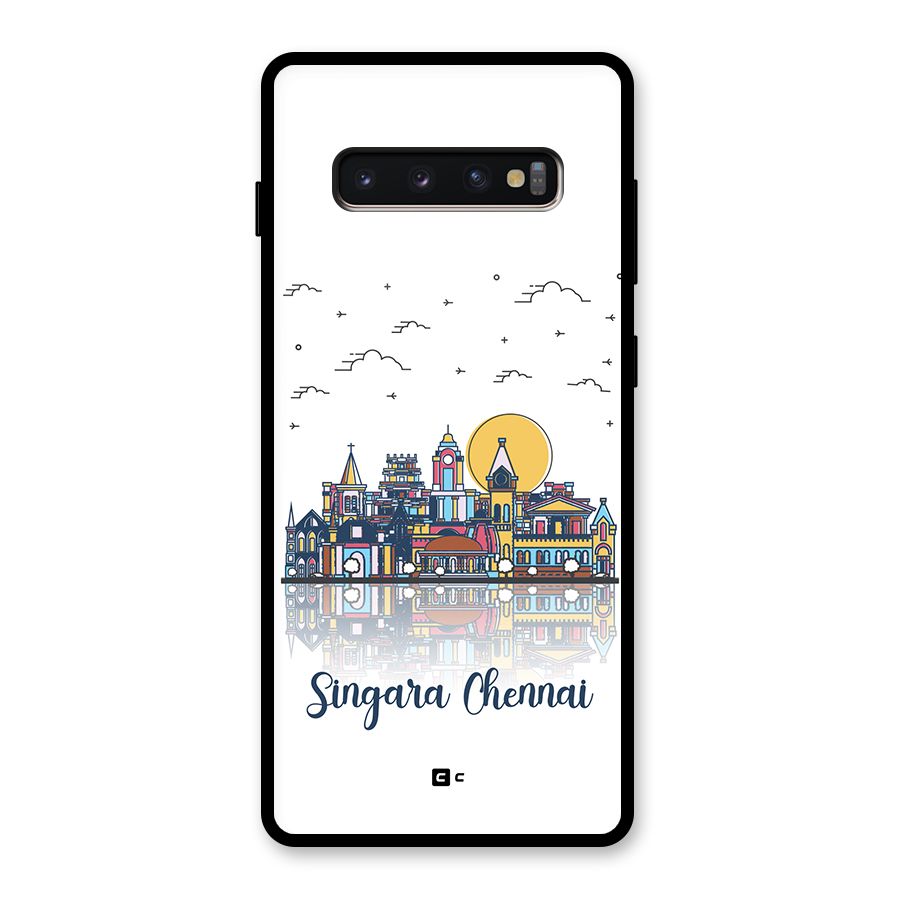 Chennai City Glass Back Case for Galaxy S10 Plus