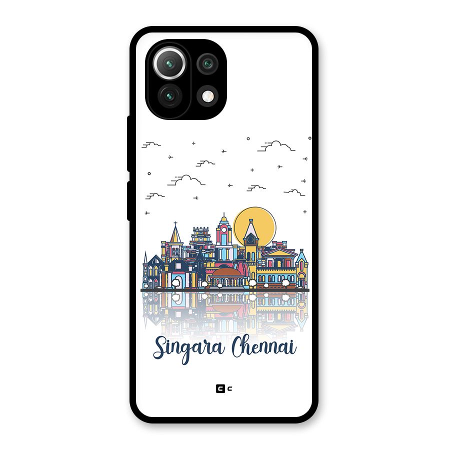 Chennai City Glass Back Case for Mi 11 Lite
