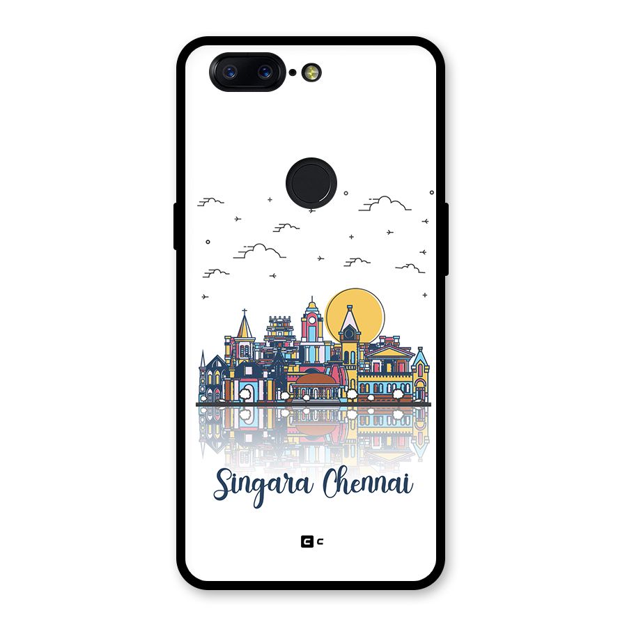 Chennai City Glass Back Case for OnePlus 5T