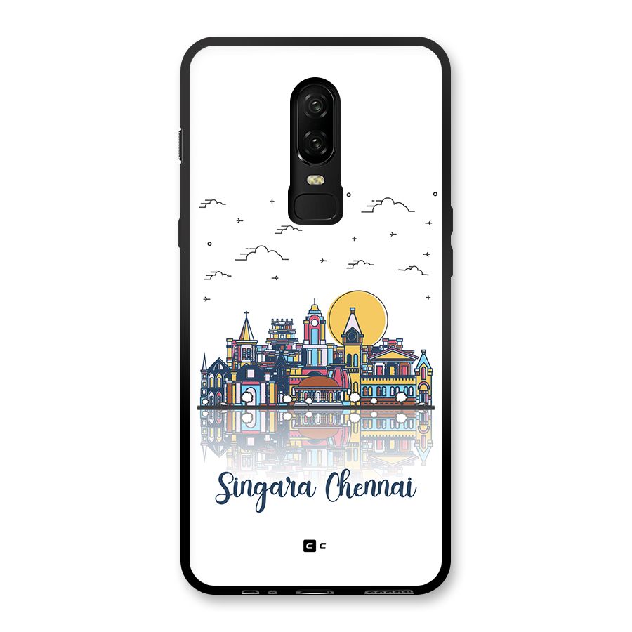 Chennai City Glass Back Case for OnePlus 6