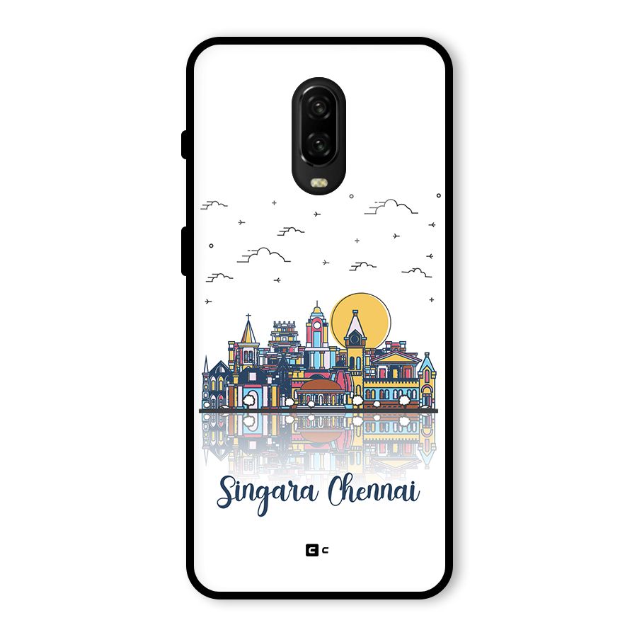 Chennai City Glass Back Case for OnePlus 6T