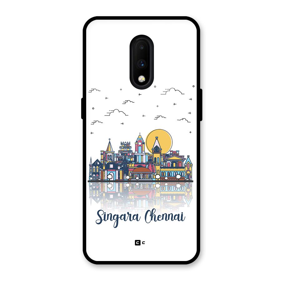 Chennai City Glass Back Case for OnePlus 7
