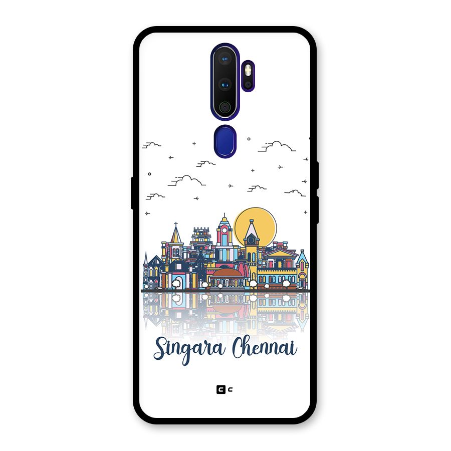 Chennai City Glass Back Case for Oppo A9 (2020)