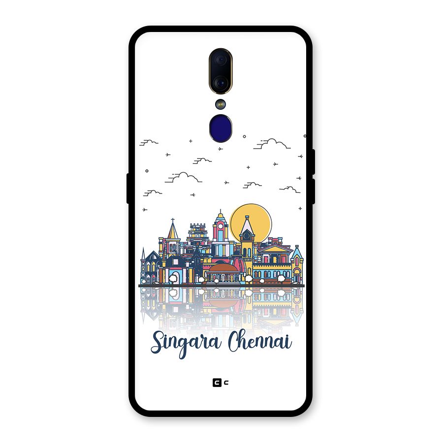 Chennai City Glass Back Case for Oppo F11