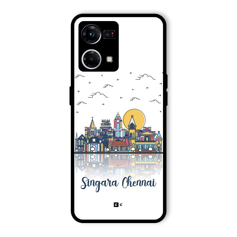Chennai City Glass Back Case for Oppo F21 Pro 5G
