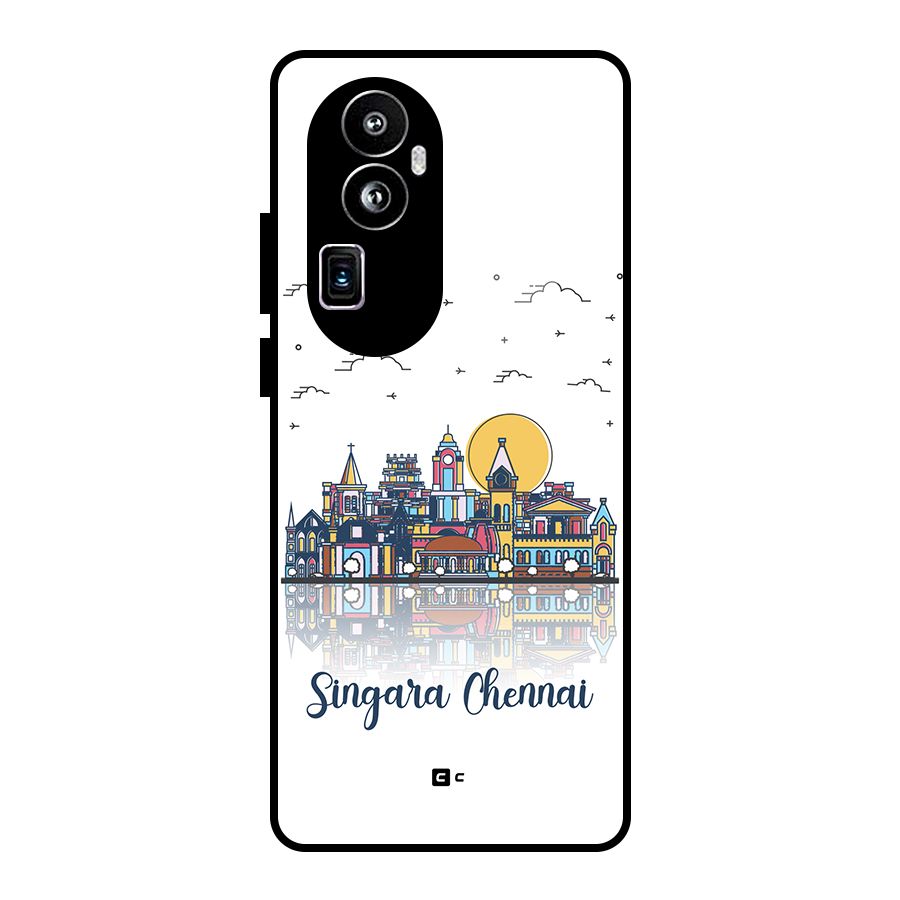 Chennai City Glass Back Case for Oppo Reno10 Pro Plus
