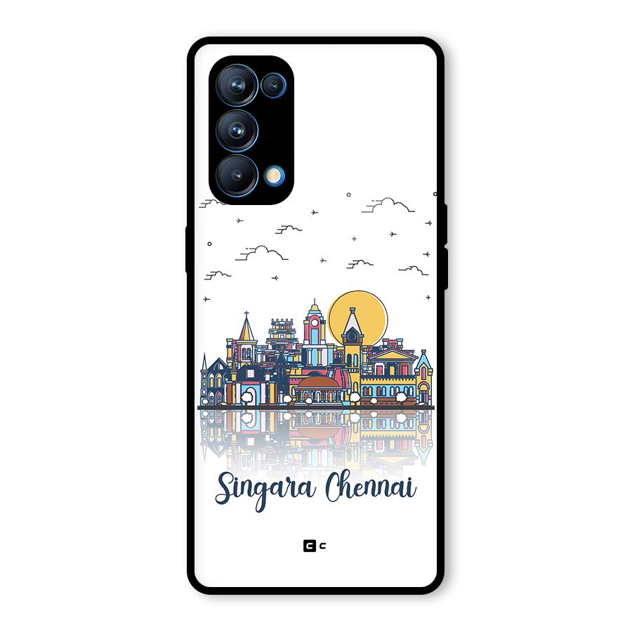 Chennai City Glass Back Case for Oppo Reno5 Pro 5G