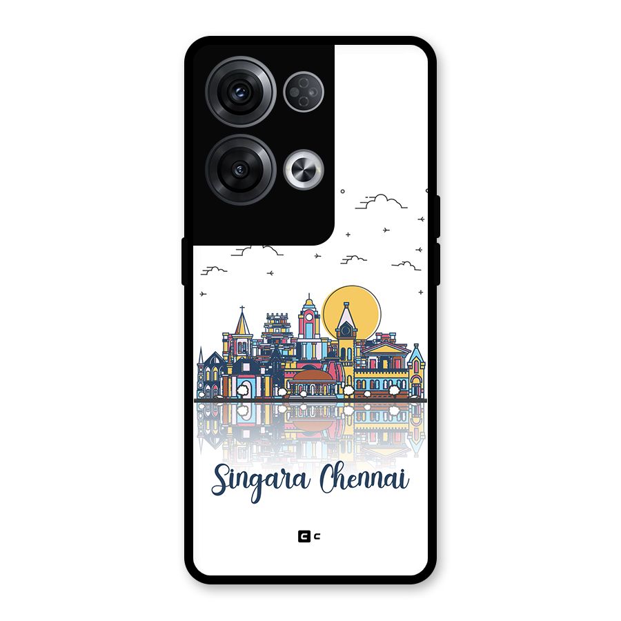 Chennai City Glass Back Case for Oppo Reno8 Pro 5G