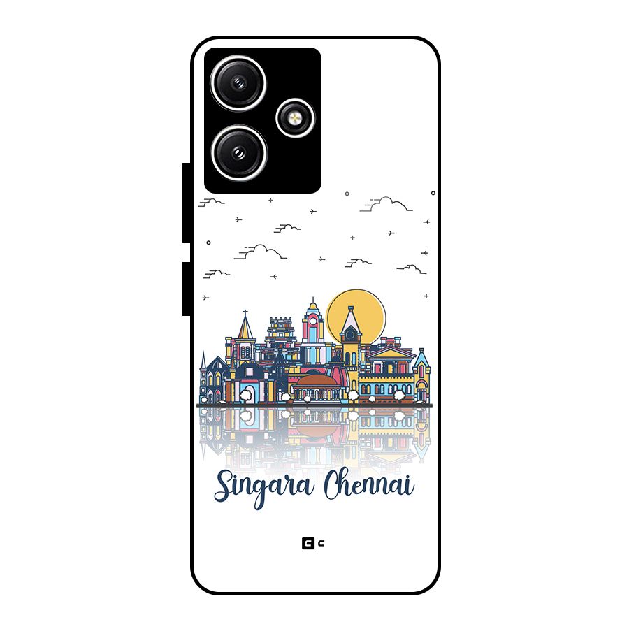 Chennai City Glass Back Case for Poco M6 Pro
