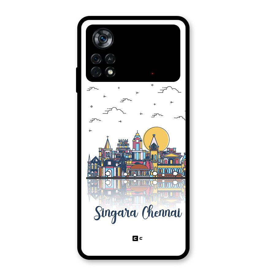 Chennai City Glass Back Case for Poco X4 Pro 5G