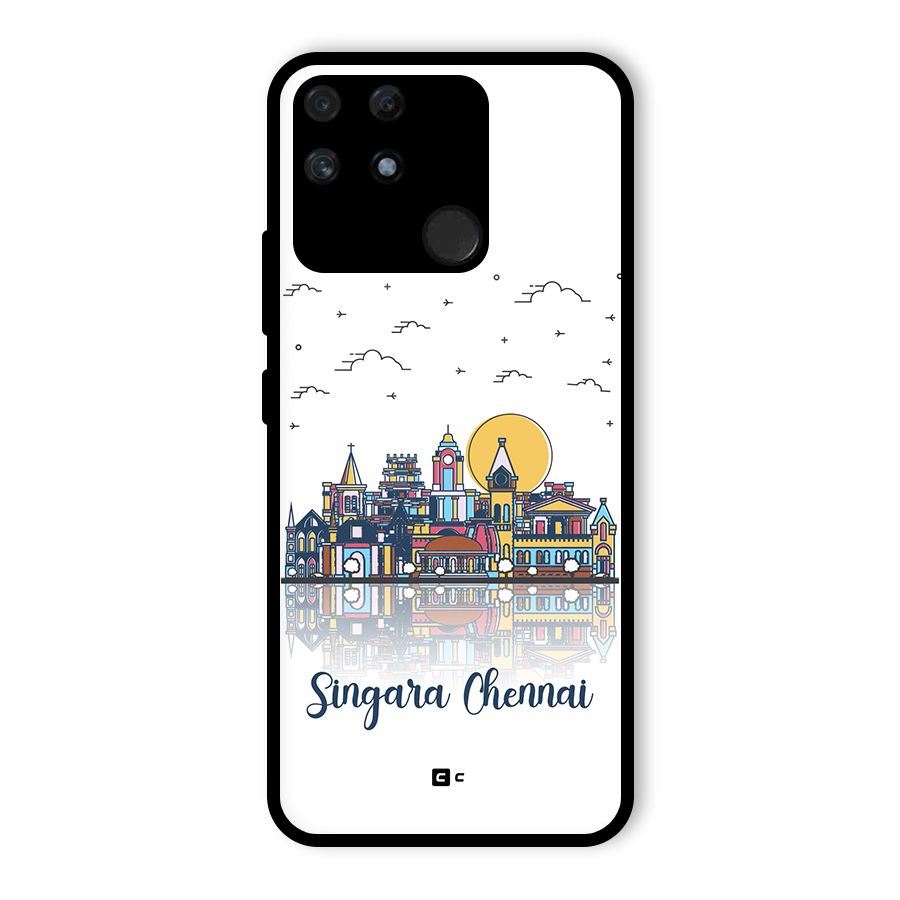 Chennai City Glass Back Case for Realme Narzo 50A
