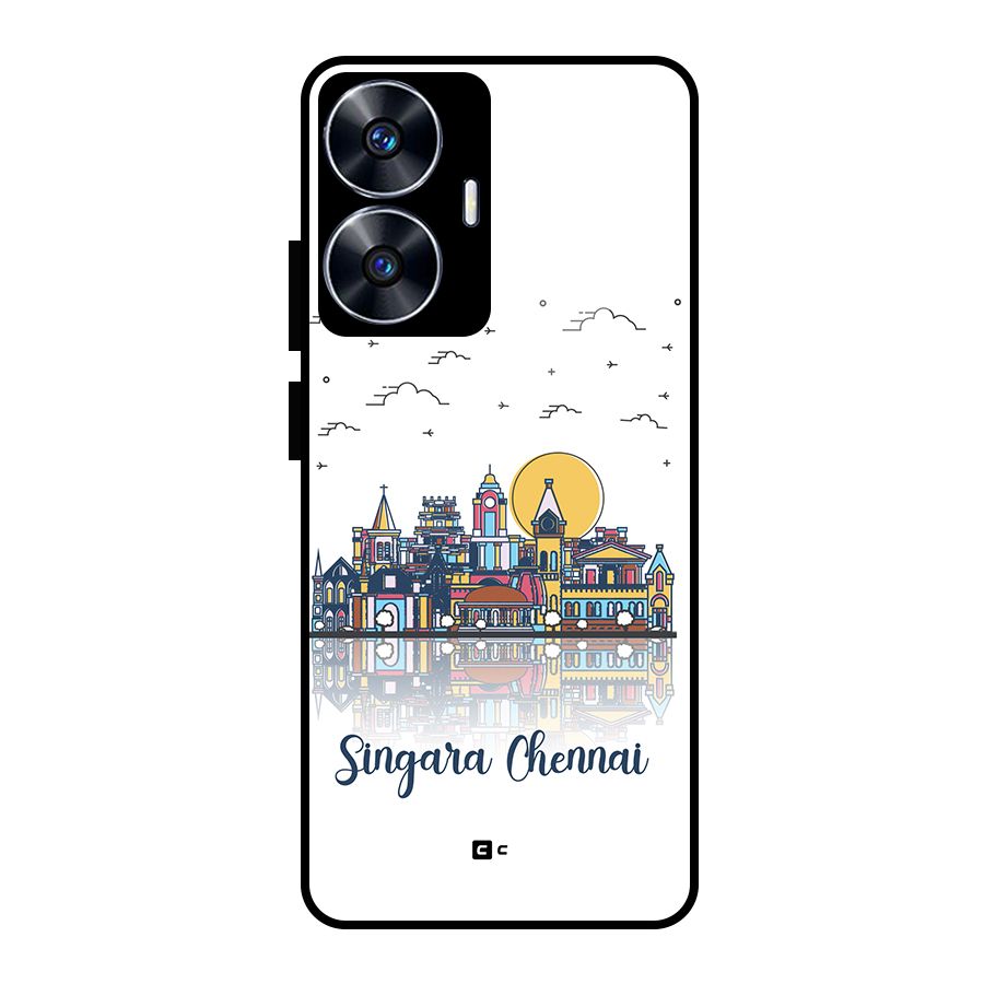 Chennai City Glass Back Case for Realme Narzo N55