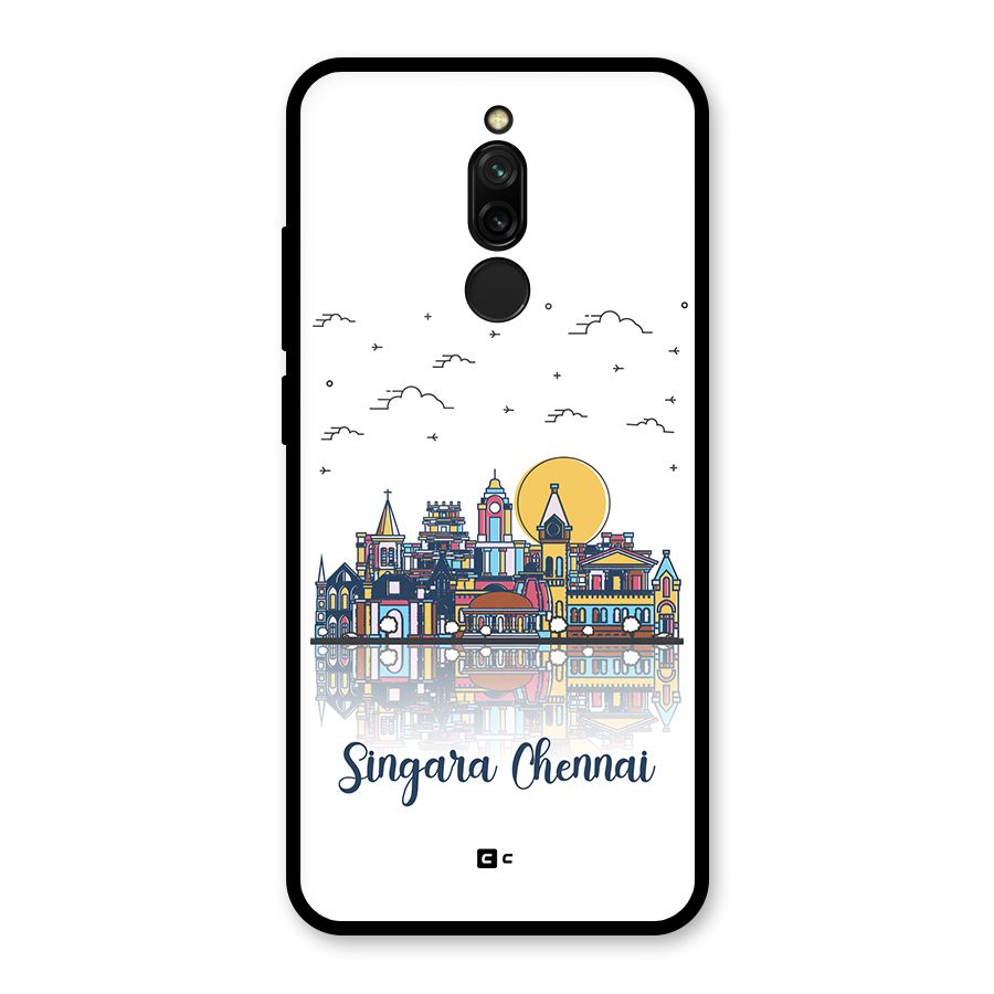 Chennai City Glass Back Case for Redmi 8