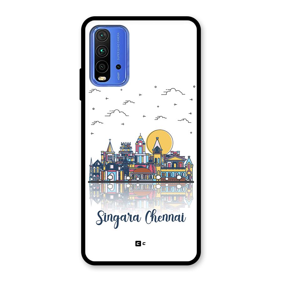 Chennai City Glass Back Case for Redmi 9 Power