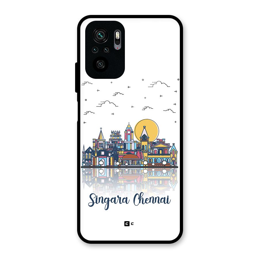 Chennai City Glass Back Case for Redmi Note 10S