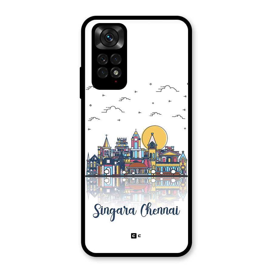 Chennai City Glass Back Case for Redmi Note 11S
